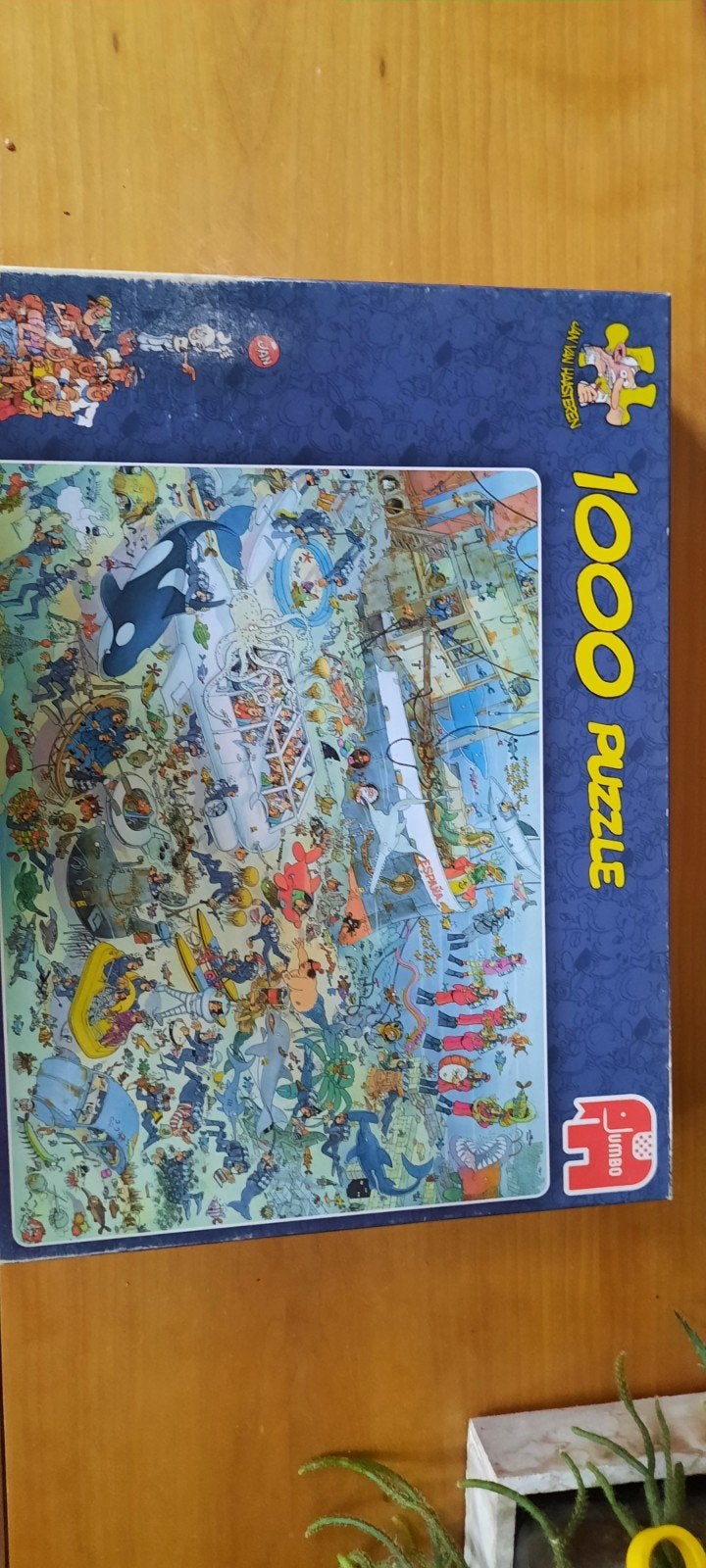 JvH 1000 pret onder water., Ophalen of Verzenden, 500 t/m 1500 stukjes, Gebruikt, Legpuzzel