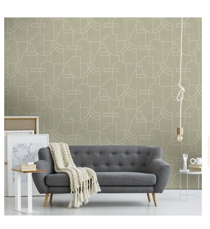 4x rol Vliesbehang Vigo naturel (dessin 125083) karwei, Huis en Inrichting, Stoffering | Behang, Ophalen, Overige merken, Beige