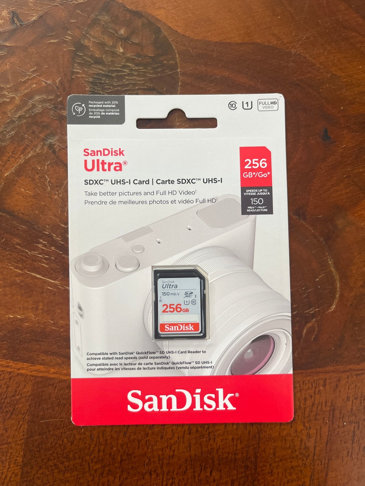 SanDisk Ultra SDXC UHS-I Card 256GB - Nieuw, Nieuw, Ophalen of Verzenden, Fotocamera, 256 GB