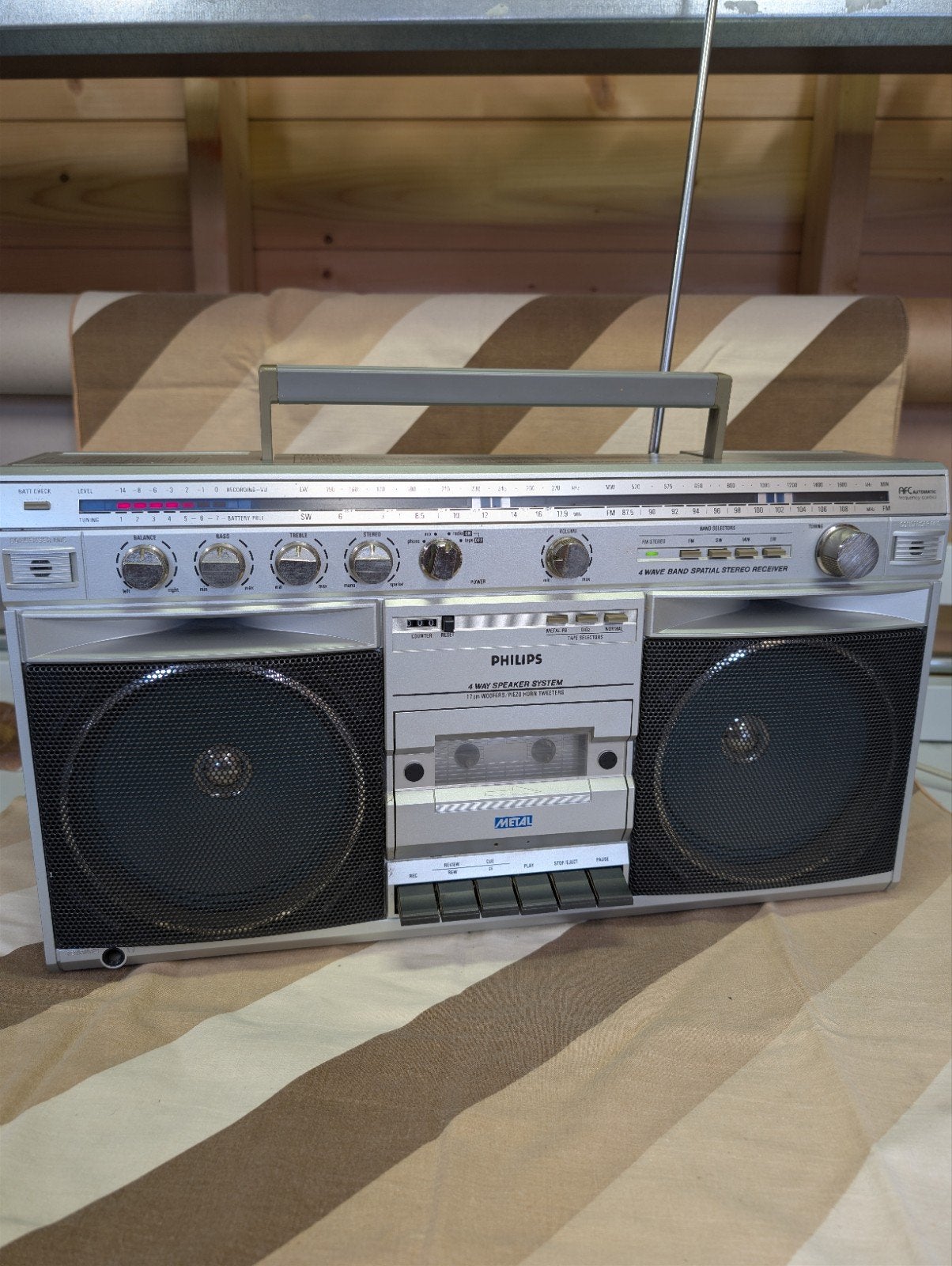 Philips D 8514/02 Powerplay Machine Boombox - Vintage Radio, Ophalen of Verzenden, Gebruikt, Radio
