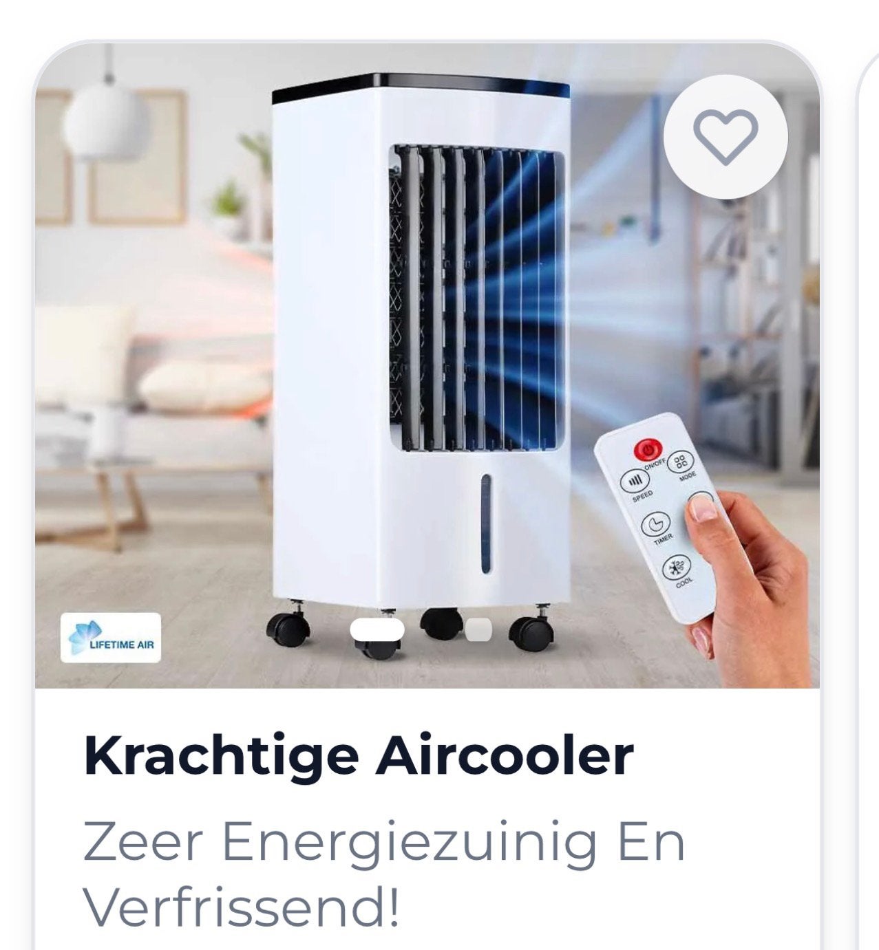 Airco cooler, Witgoed en Apparatuur, Airco's, Ophalen, Minder dan 60 m³, 3 snelheden of meer, Zo goed als nieuw