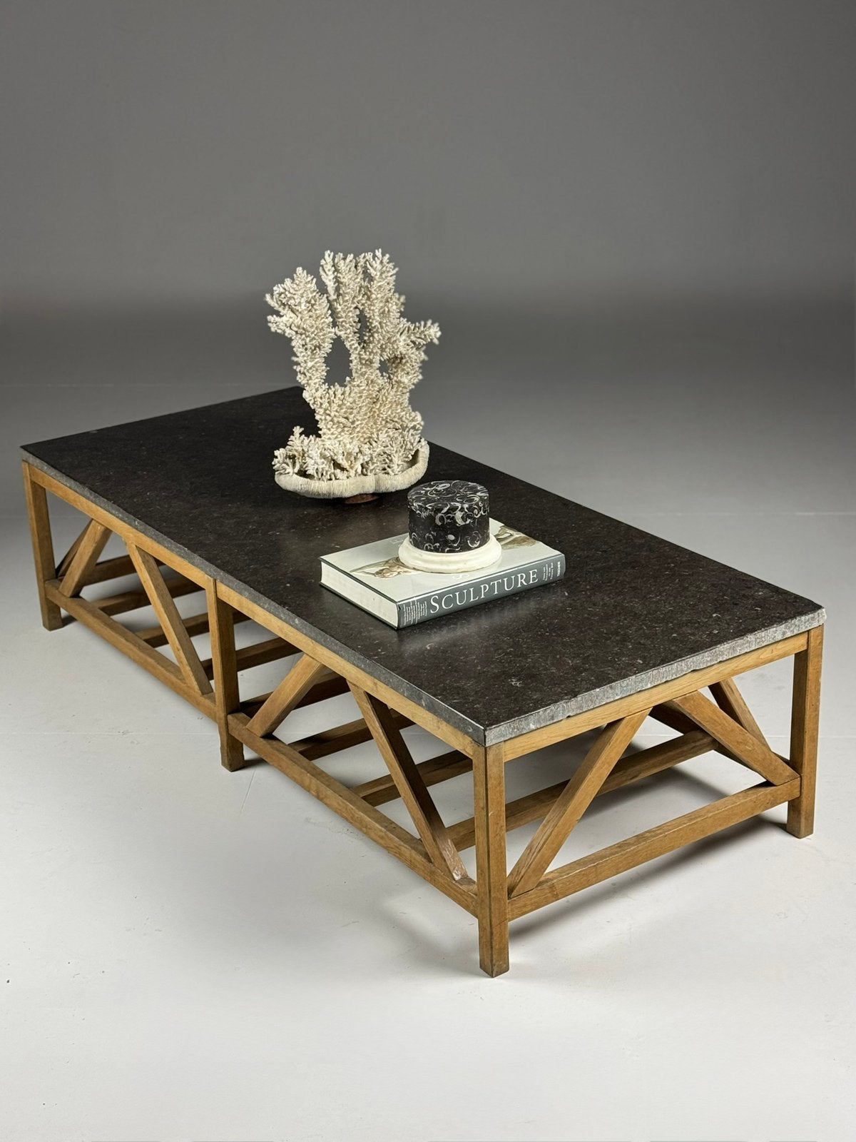 Salontafel hardsteen vintage, Antiek en Kunst, Antiek | Meubels | Tafels, Ophalen