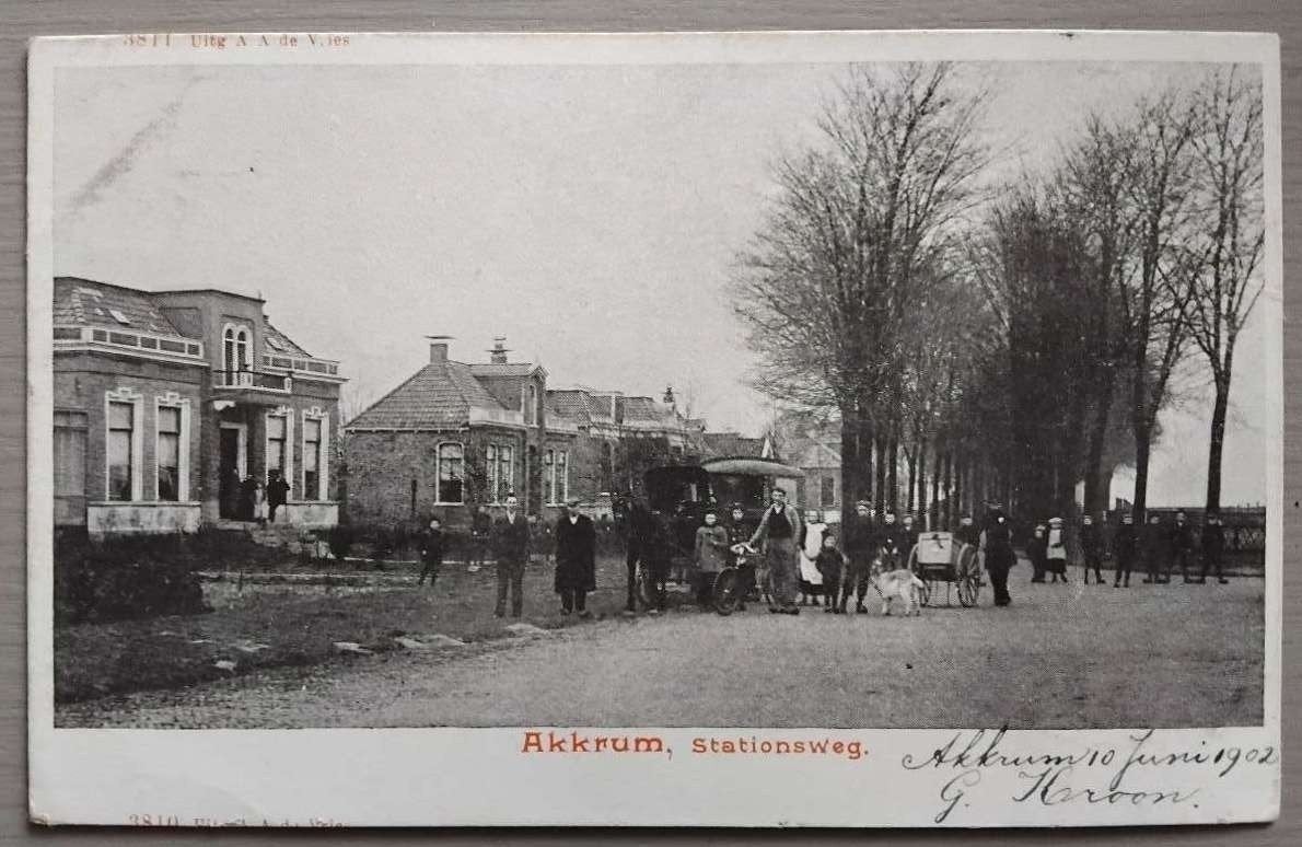 Akkrum (Friesland) – Stationsweg 1902, Ophalen of Verzenden, Voor 1920, Gelopen, Friesland