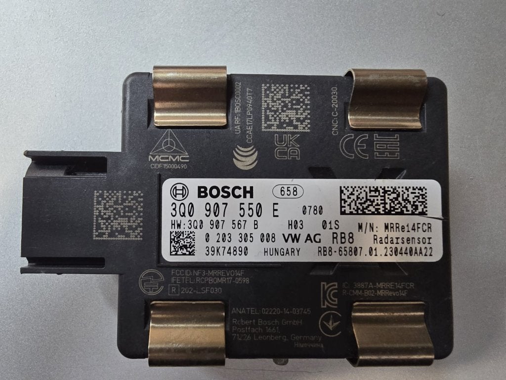 VW Audi Seat Skoda VAG ACC Radar Sensor 3Q0907550E, Auto-onderdelen, Niet ingevuld, Gebruikt, Volkswagen, Niet ingevuld