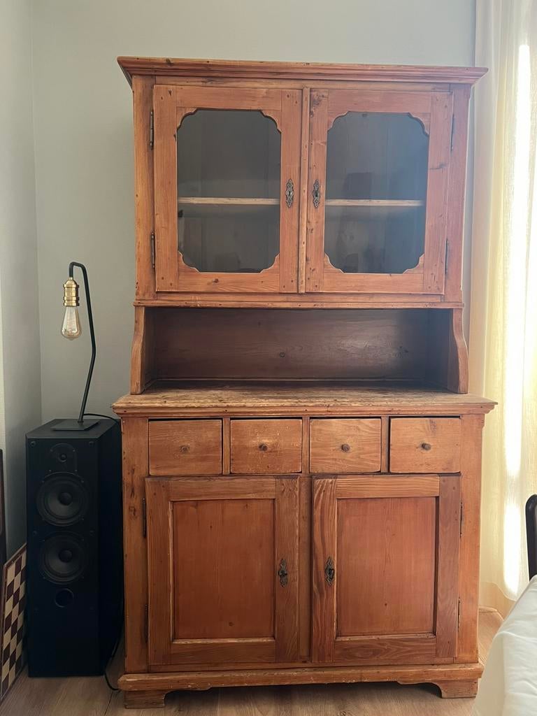 Antiek grenen buffetkast, Huis en Inrichting, Kasten | Buffetkasten, Ophalen, Gebruikt, 100 tot 150 cm, 200 cm of meer