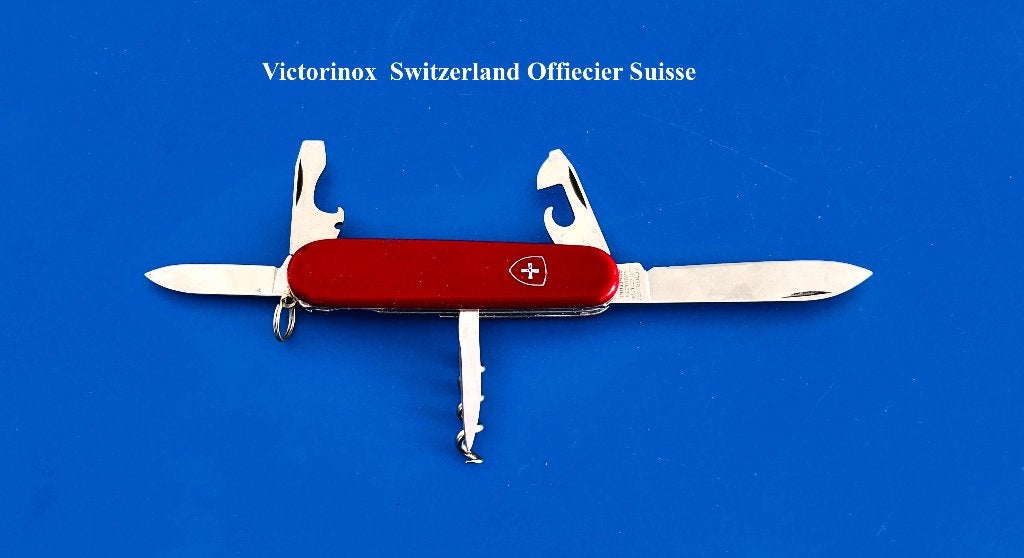 Victorinox Zwitsers Zakmes Officier Suisse Multitools Rood, Ophalen, Gebruikt
