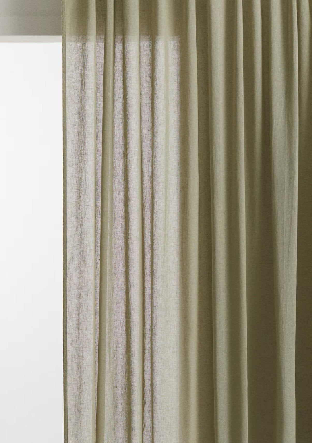 H&M linnenlook gordijnen | als nieuw | 250x250, Overige merken, 250 cm, In te korten, Ophalen of Verzenden