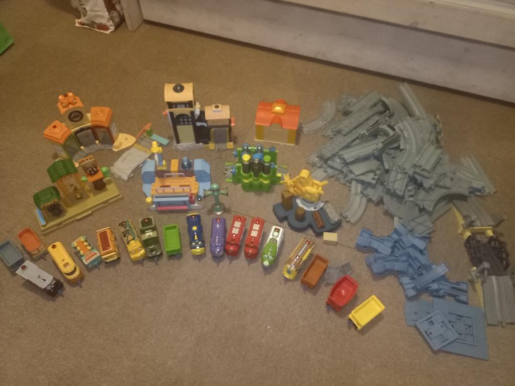 Grote Chuggington Treinbaan Set - interactief/electronisc, Ophalen of Verzenden, Gebruikt