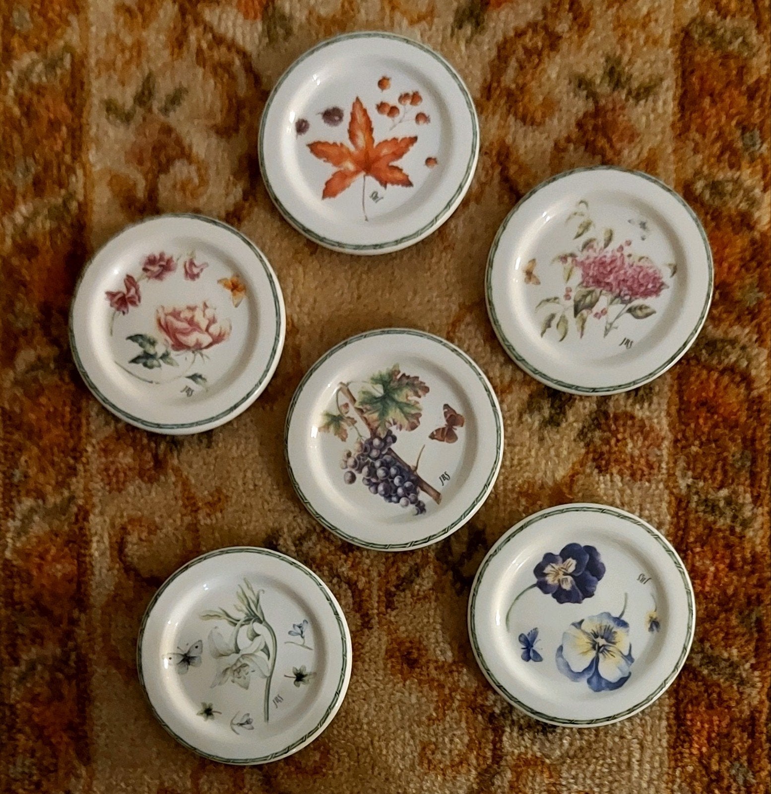 6 prachtige vintage petitfour schaaltjes, Ophalen of Verzenden