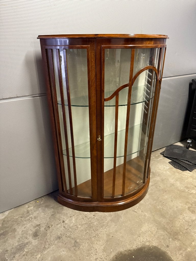Mooie art deco vitrine kast, Ophalen, Glas, 100 tot 150 cm, 100 tot 150 cm
