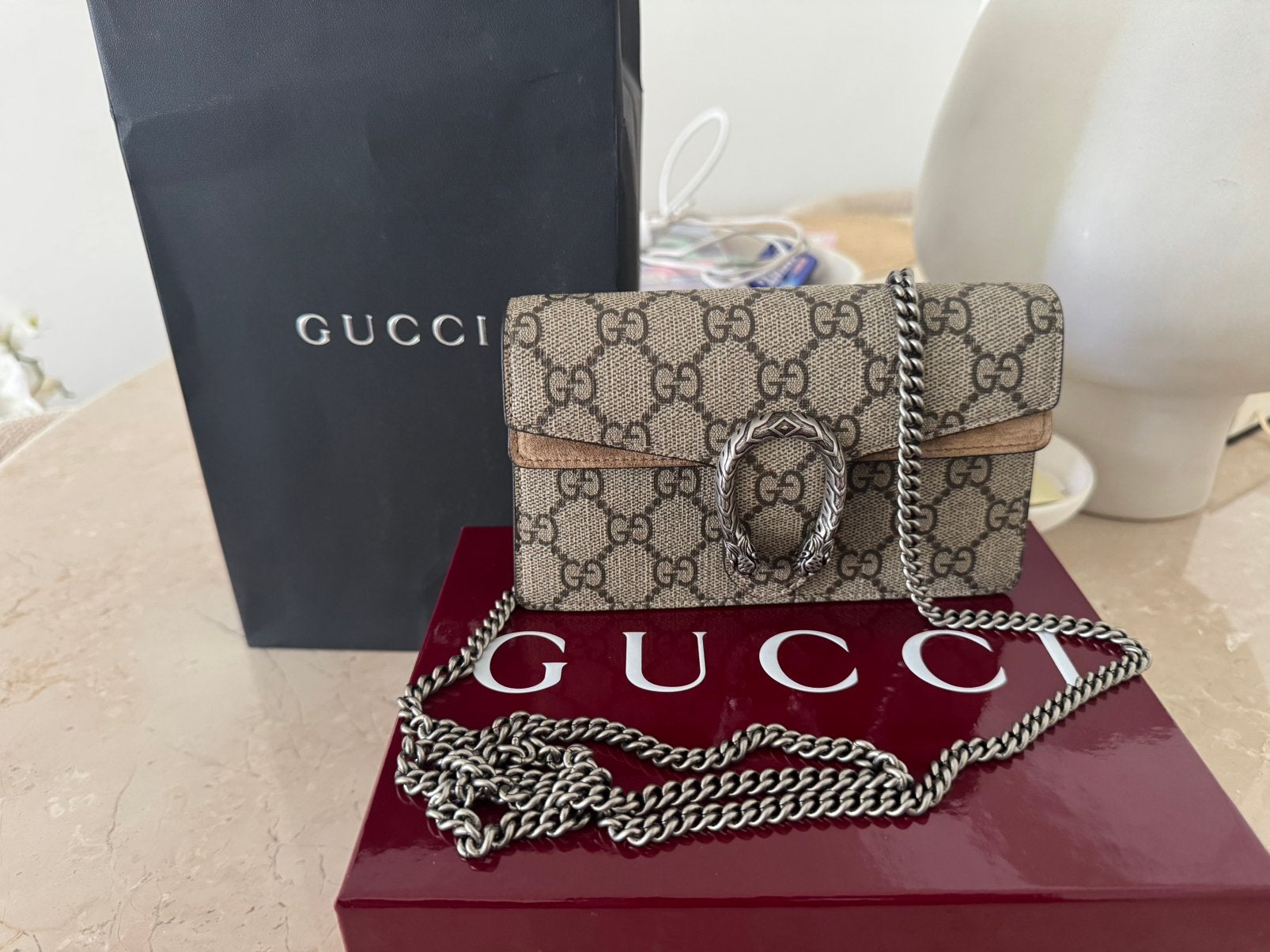 Originele GUCCI Dionysus mini bag, Ophalen of Verzenden, Nieuw, Zilver