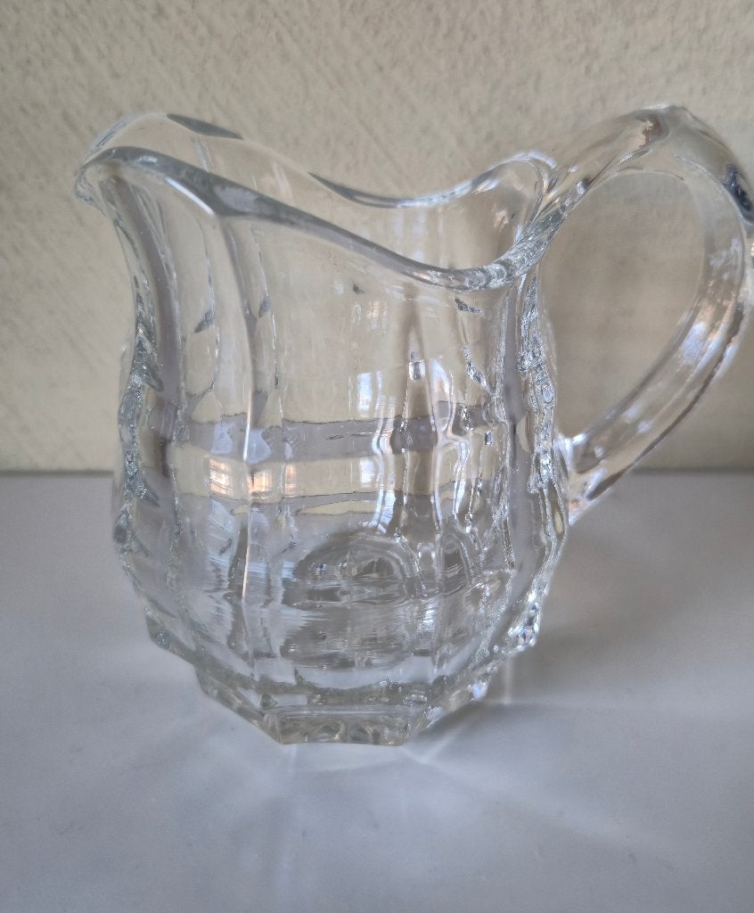 Vintage Glazen melkkannetje - puntgaaf, Ophalen of Verzenden