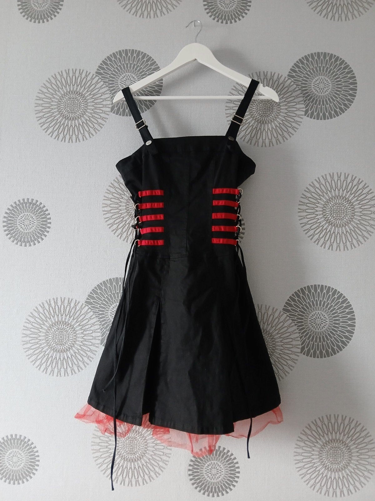 Tripp NYC Corsetjurk Goth Punk Emo Y2K Mall Goth, Maat 38/40 (M), Zwart, Ophalen of Verzenden, Knielengte