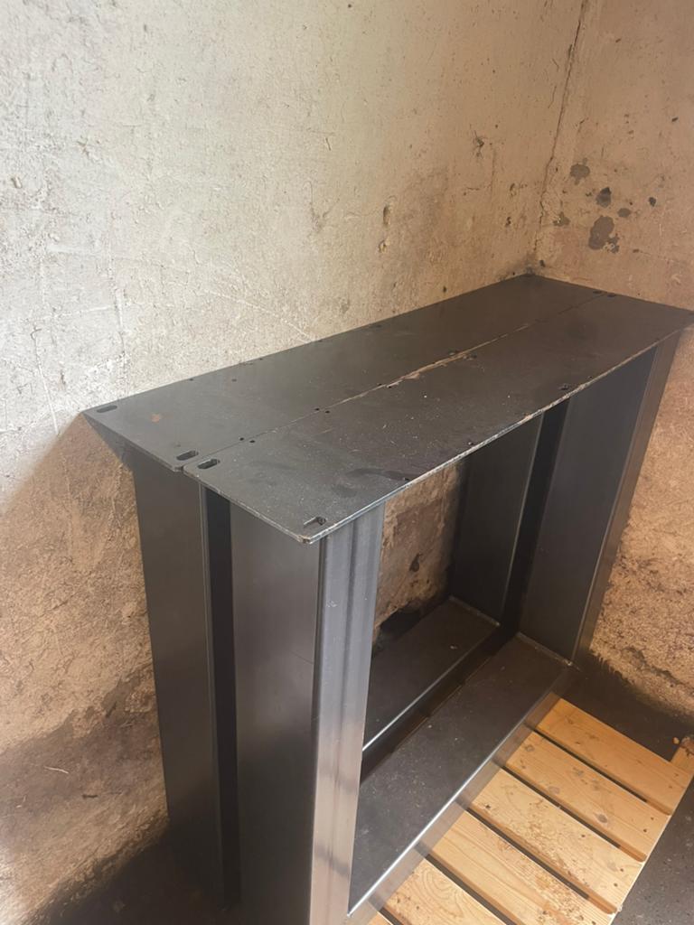 Tafelpoten massief ijzer, Huis en Inrichting, Tafelonderdelen, Ophalen, Zo goed als nieuw, Rond, 50 tot 100 cm