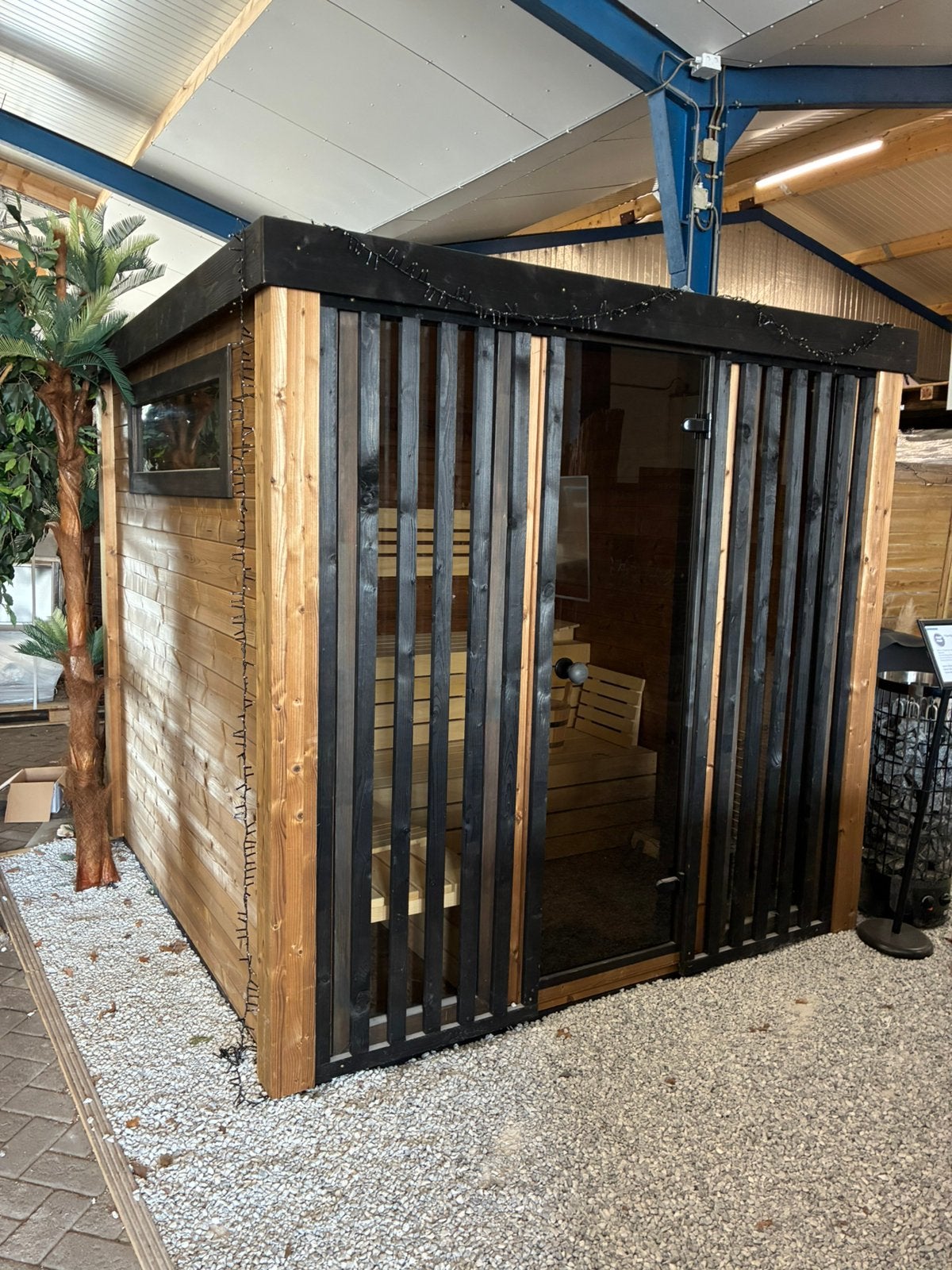 Sauna demo model - 200cm - led -THERMO WOOD-direct leverbaar, Ophalen, 7921AE, Fast Fair b.v., Complete sauna