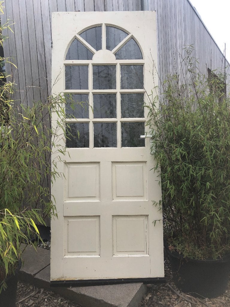 paneeldeur met glas, Doe-het-zelf en Verbouw, Deuren en Horren, Ophalen, Gebruikt, 80 tot 100 cm, Binnendeur