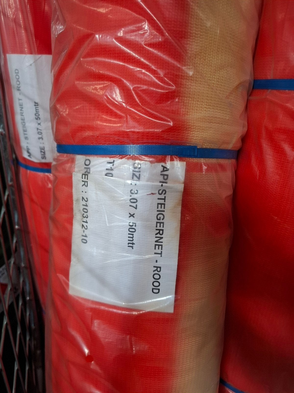 Rood Steigernet - 3.07 x 50 meter, Doe-het-zelf en Verbouw, Ophalen, 2 tot 5 meter, Overige typen, Onbekend