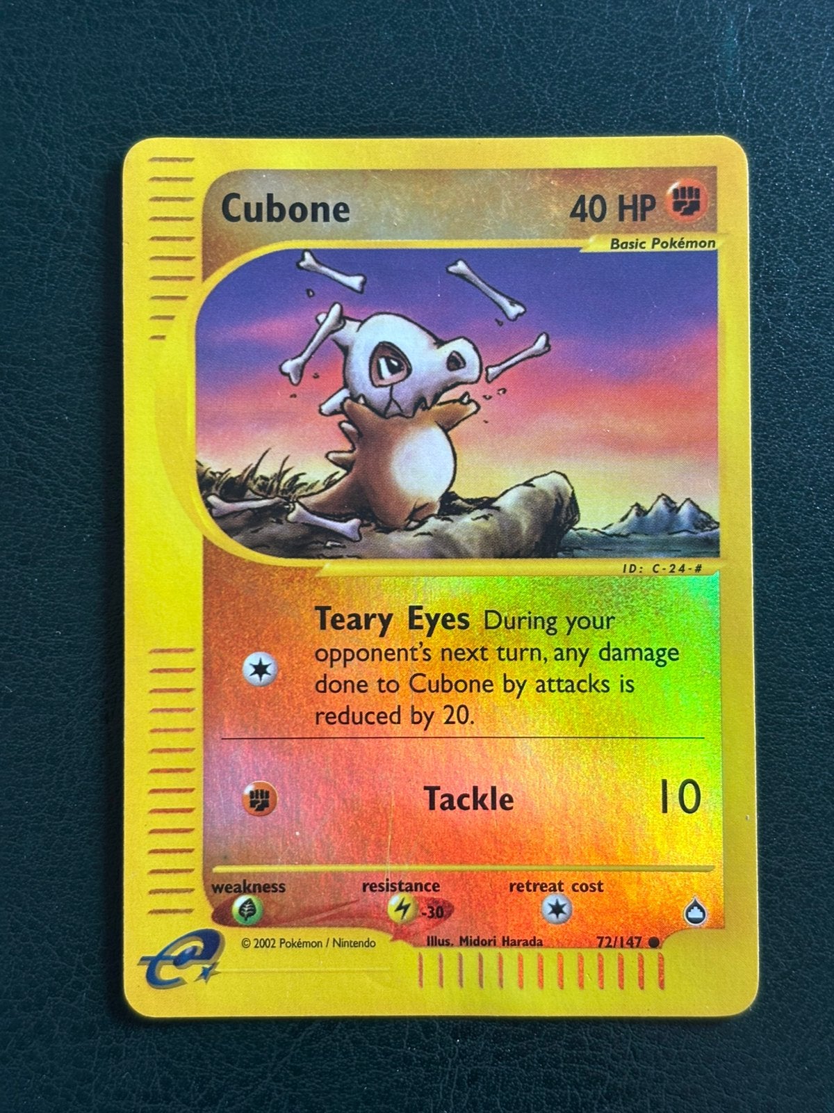 Cubone [Reverse Holo] #72 Pokemon Aquapolis, Ophalen of Verzenden, Zo goed als nieuw