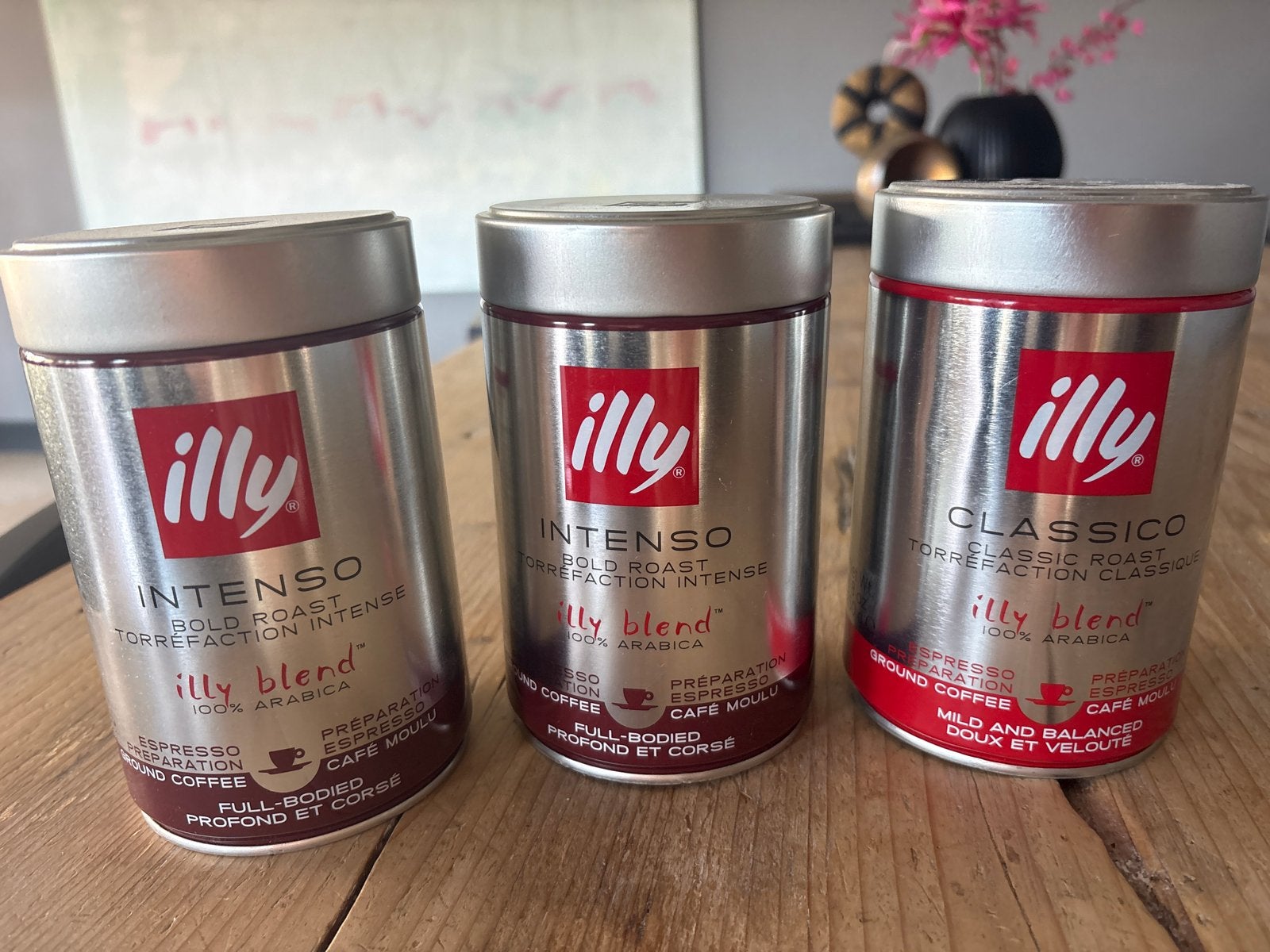 3 Blikken Illy koffie gemalen, Ophalen of Verzenden