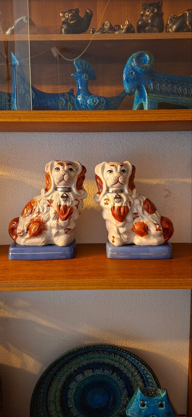 vintage antieke hoerenhondjes, staffordshire spaniel dogs, Antiek en Kunst, Ophalen of Verzenden