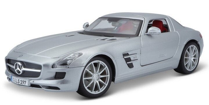 MERCEDES SLS AMG ZILVER MAISTO NIEUW 1:18, Ophalen, Nieuw, Auto, Maisto