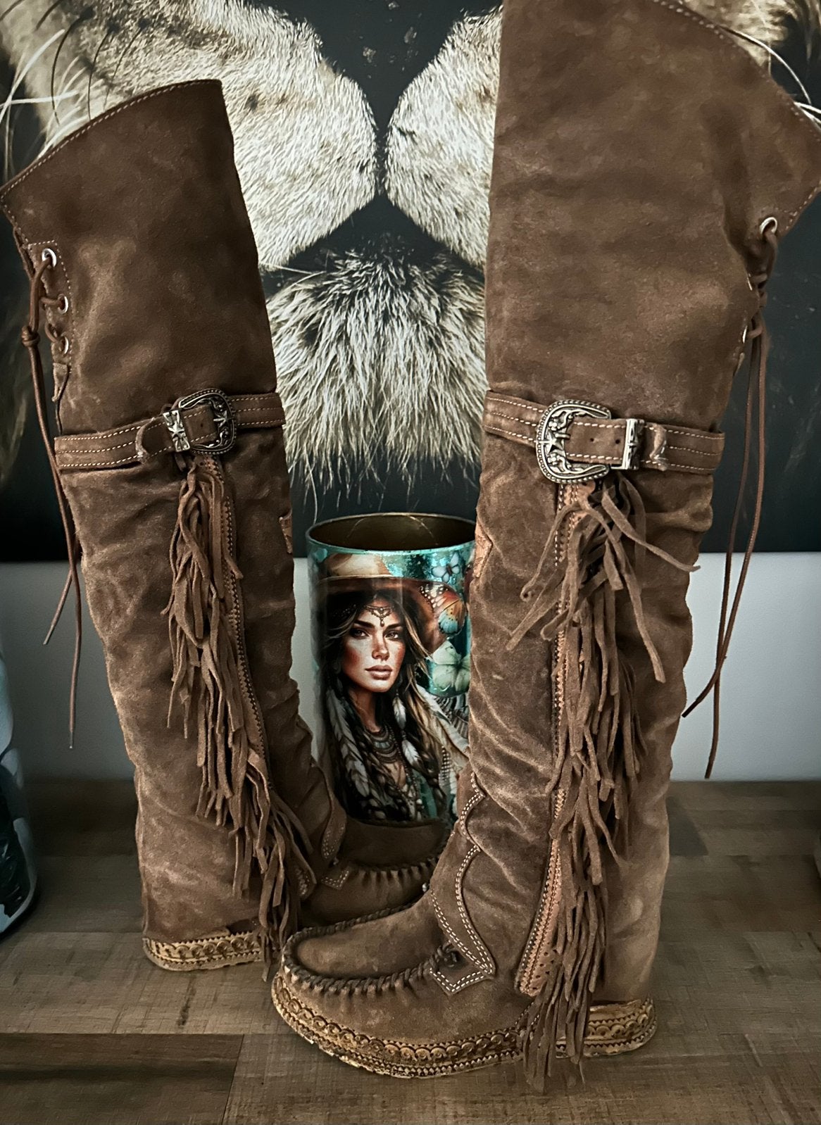 El Vaquero laarzen , lang , suéde , chocolade bruin, Kleding | Dames, Hoge laarzen, Bruin, Ophalen of Verzenden, Zo goed als nieuw