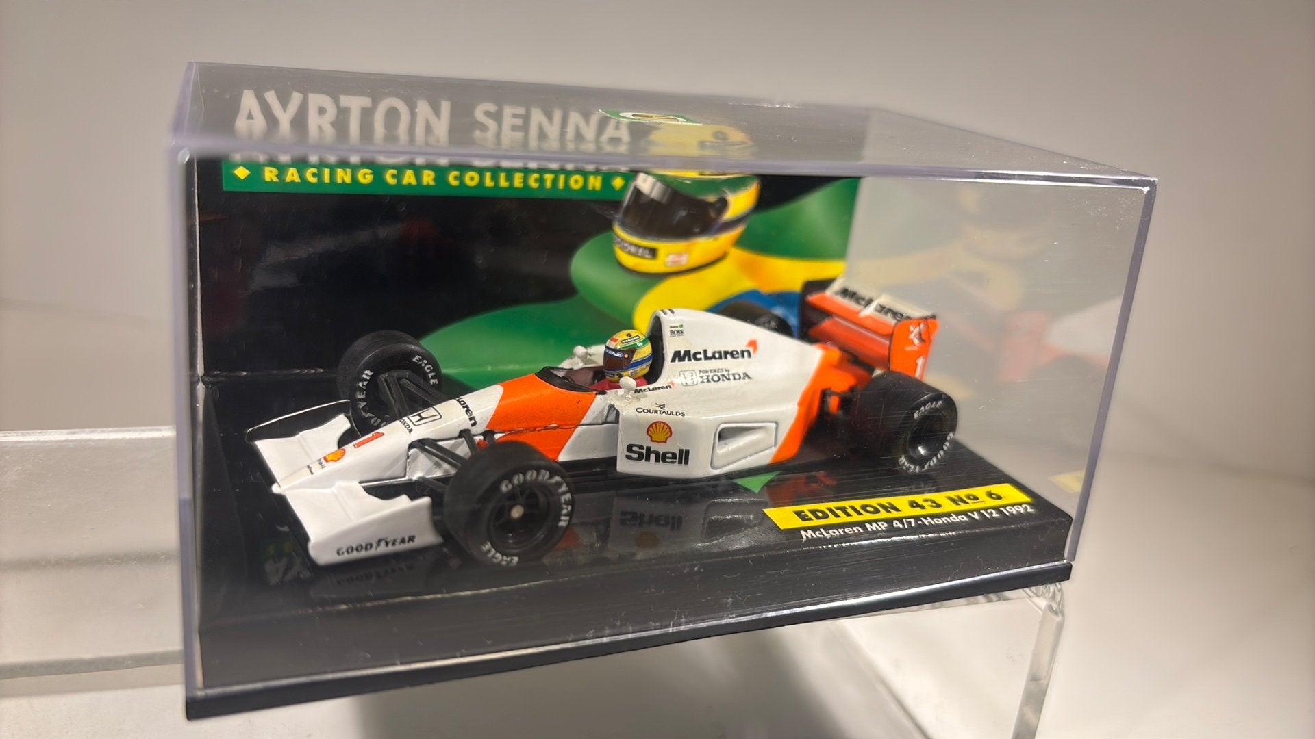 F1 McLaren mp4/7 honda senna 1992 minichamps 1.43, Auto, Ophalen of Verzenden, MiniChamps, A