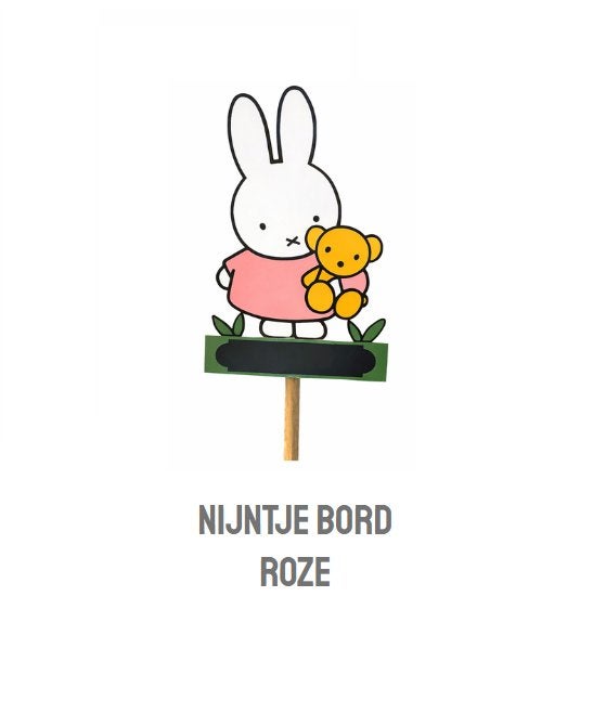 Roze Geboortebord Nijntje te huur - Kraambord - €10 pw, Ophalen, Zo goed als nieuw, Overige