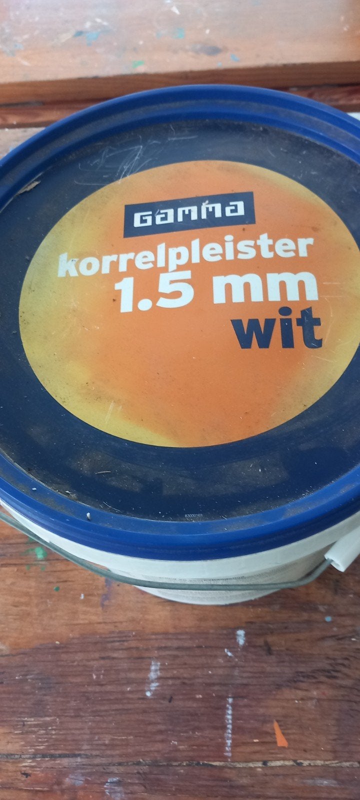 7 emmers Gamma korrelpleister wit 1.5mm + 10L voorstrijk, Wit, Nieuw, Ophalen of Verzenden, Verf