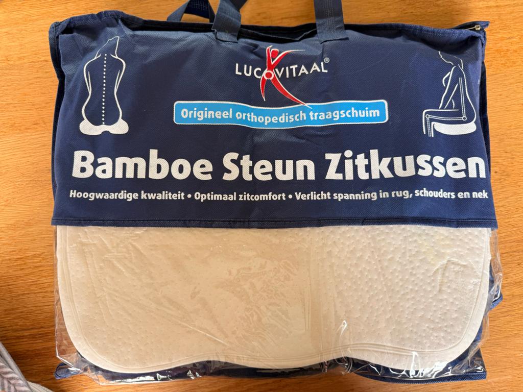 Lucovitaal Bamboe Orthopedisch Zitkussen - Nieuw, Ophalen of Verzenden, Nieuw