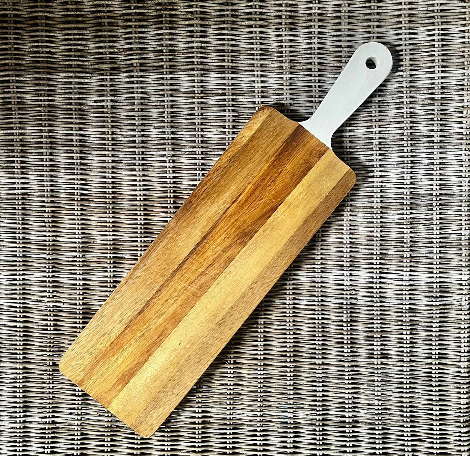 Snijplank broodplank hout wit, Gebruikt, Snijplank, Decoratieve rand, Ophalen of Verzenden