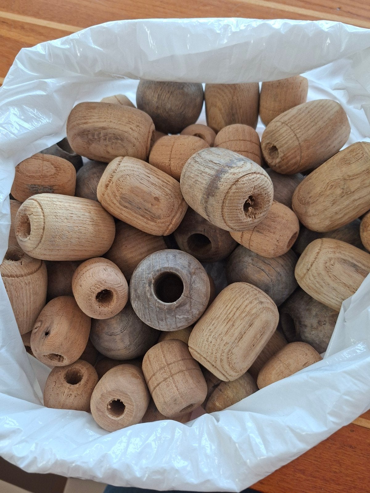 Mooie gebruikte houten zeilkralen (kloten), Ophalen of Verzenden, Gebruikt