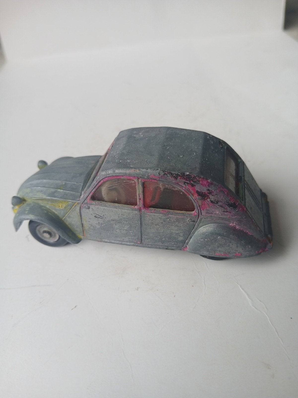 2CV Citroën eend 2e type.  Dinky toys France 558, verveloos, Ophalen of Verzenden, Auto, Dinky Toys