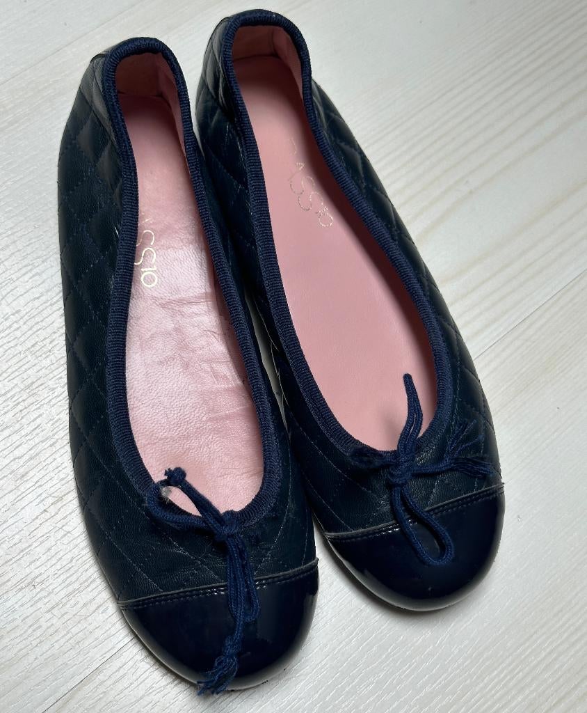 Ruth Secret leren gestikte ballerina schoen donkerblauw 33, Meisje, Schoenen, Nieuw, Ophalen of Verzenden