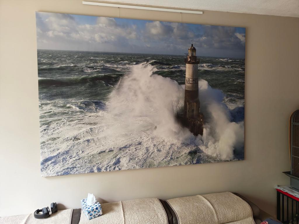 Heel grote afbeelding vuurtoren!  Alleen ophalen, Ophalen of Verzenden, Schilderij, 75 cm of meer