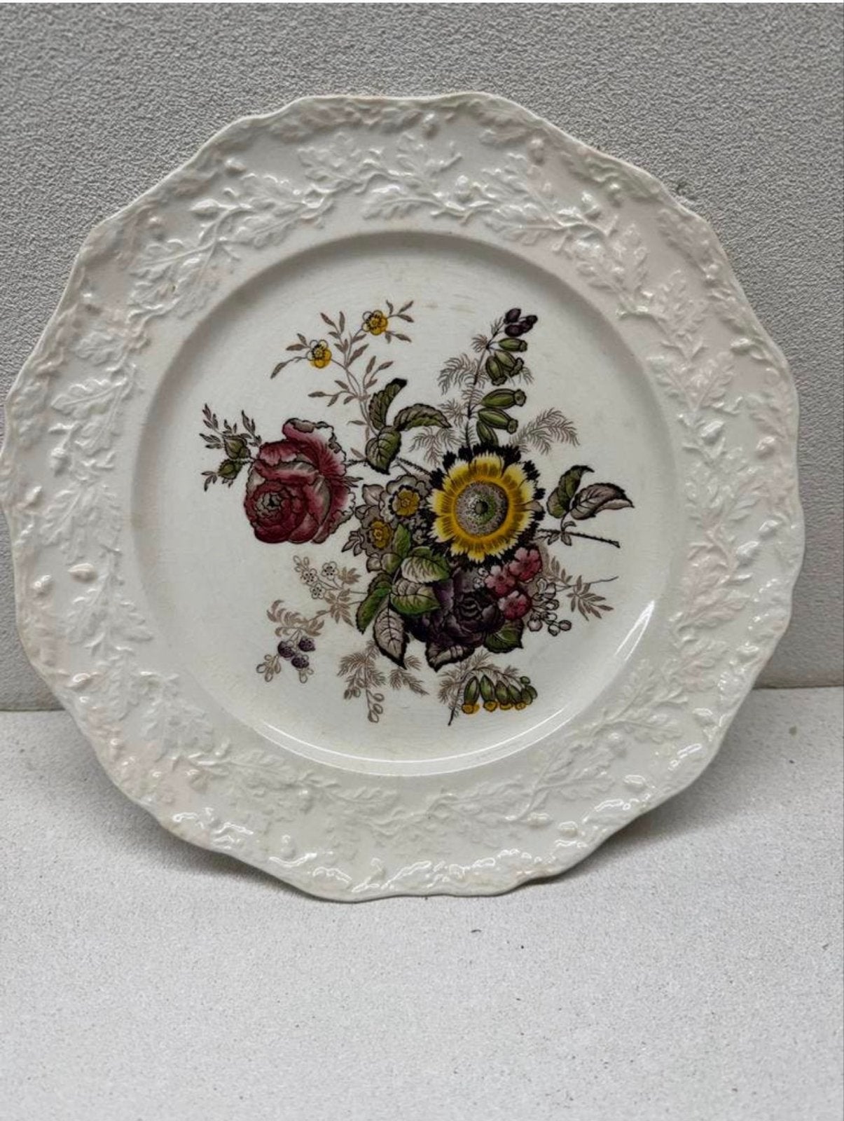 Antiek Mason's Patent Ironstone Friarswood Bord, Ophalen of Verzenden