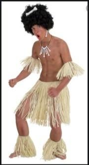 6 delig Heren Zulu outfit 1 maat, Carnaval, Maat 48/50 (M), Nieuw, Ophalen of Verzenden