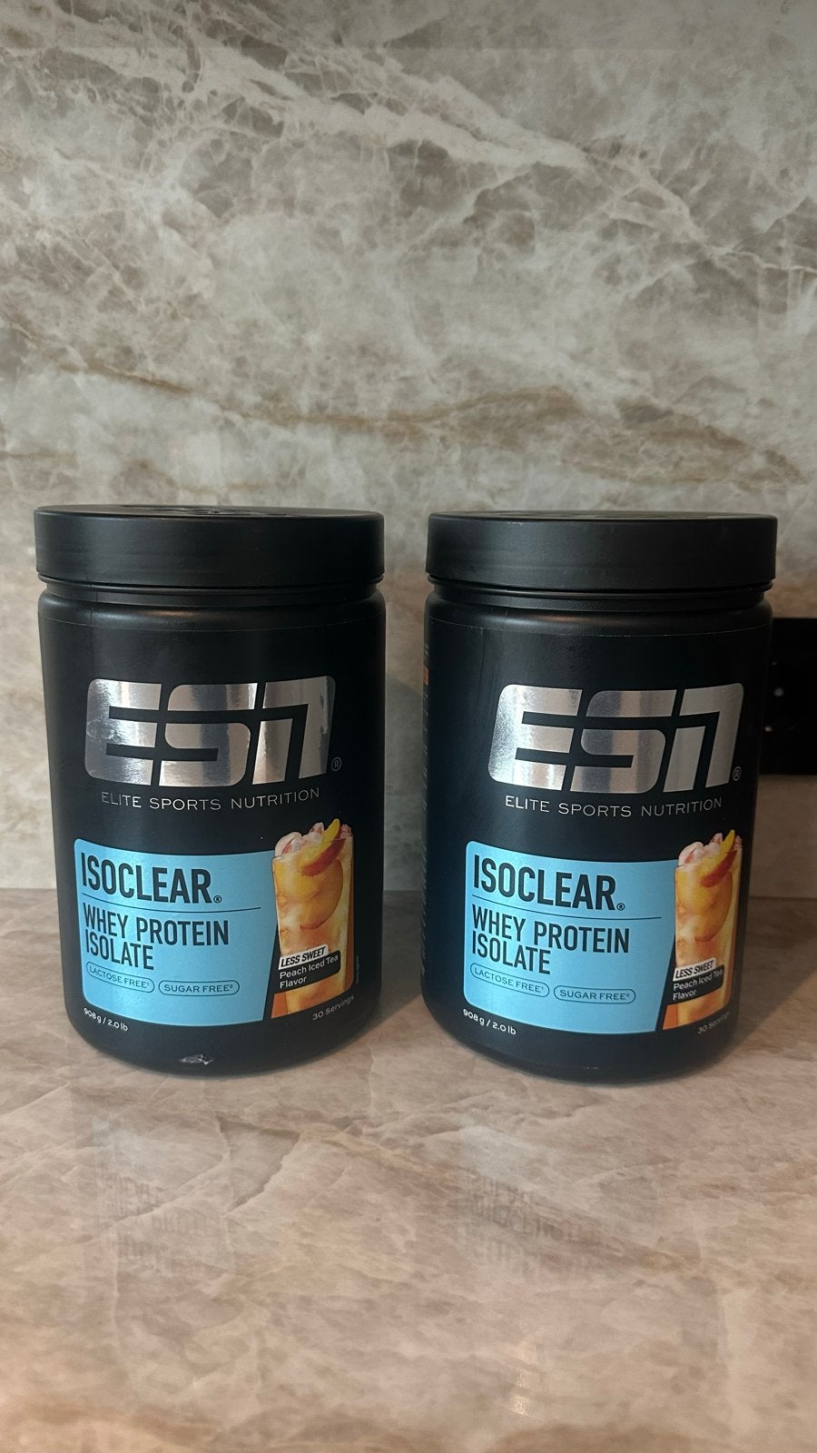 ESN ISOCLEAR Whey Protein isolaat peach ice tea. less sweet, Sport en Fitness, Ophalen of Verzenden, Nieuw, Poeder of Drank