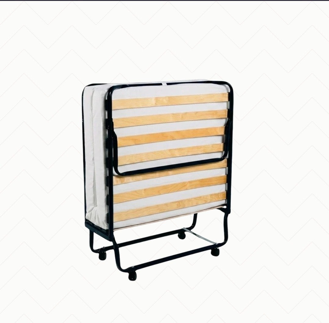 Opklapbaar 1 persoonsbed met hoes!, Huis en Inrichting, Ophalen, Zo goed als nieuw, Eenpersoons, 90 cm