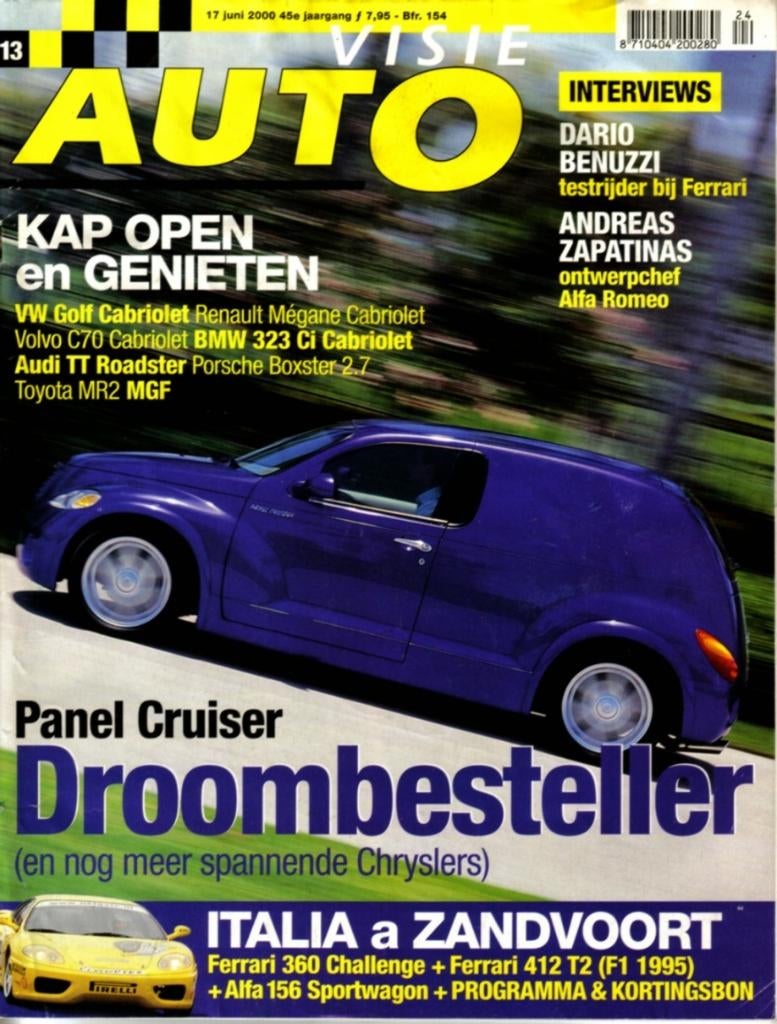 Autovisie Cabrio Special met 4 dubbeltests Juni 2000, Boeken, Ophalen of Verzenden, Gelezen, Algemeen