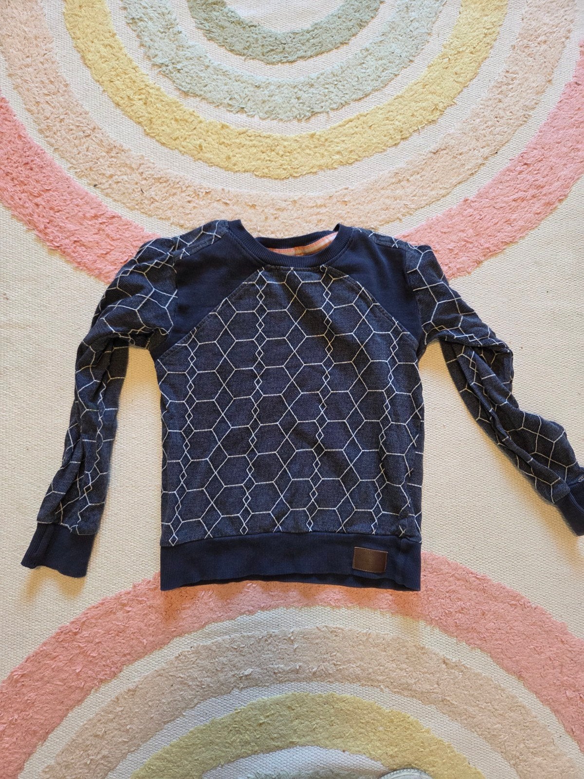 Blauwe dunne sweater maat 122 dj dutchjeans valt als 110 sli, Ophalen, DJ Dutch Jeans, Gebruikt, Trui of Vest