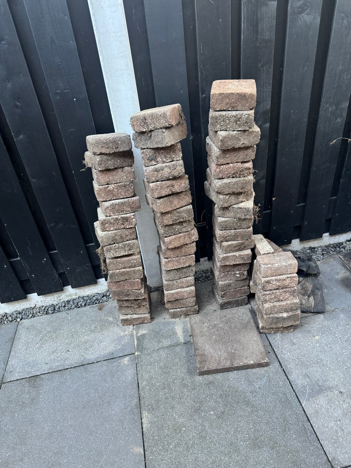 Gebruikte terrastegels/klinkers, Doe-het-zelf en Verbouw, Tegels, Ophalen, Overige materialen, Gebruikt, 5 tot 10 m²