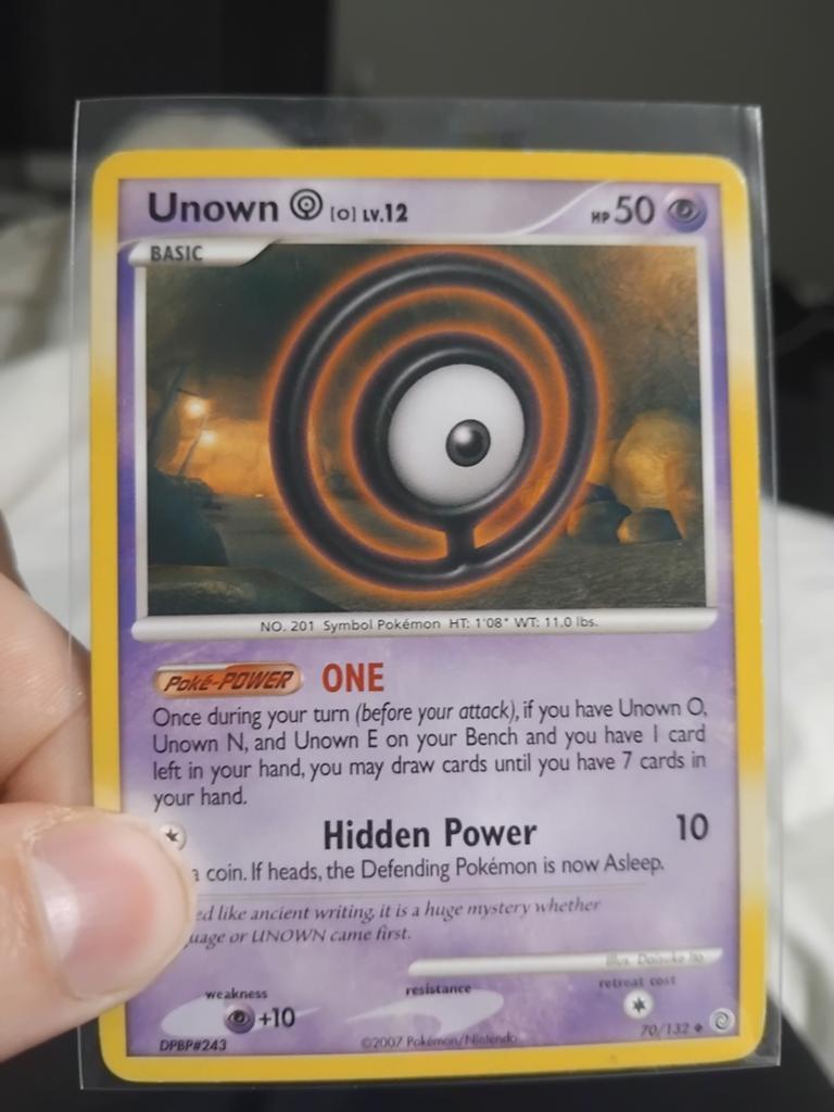 Pokémon Kaart Unown 70/132 2007, Ophalen of Verzenden, Zo goed als nieuw, Losse kaart