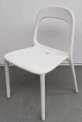 2x IKEA Urban stoelen - Wit, stapelbaar, Huis en Inrichting, Ophalen, Kunststof, Gebruikt, Twee