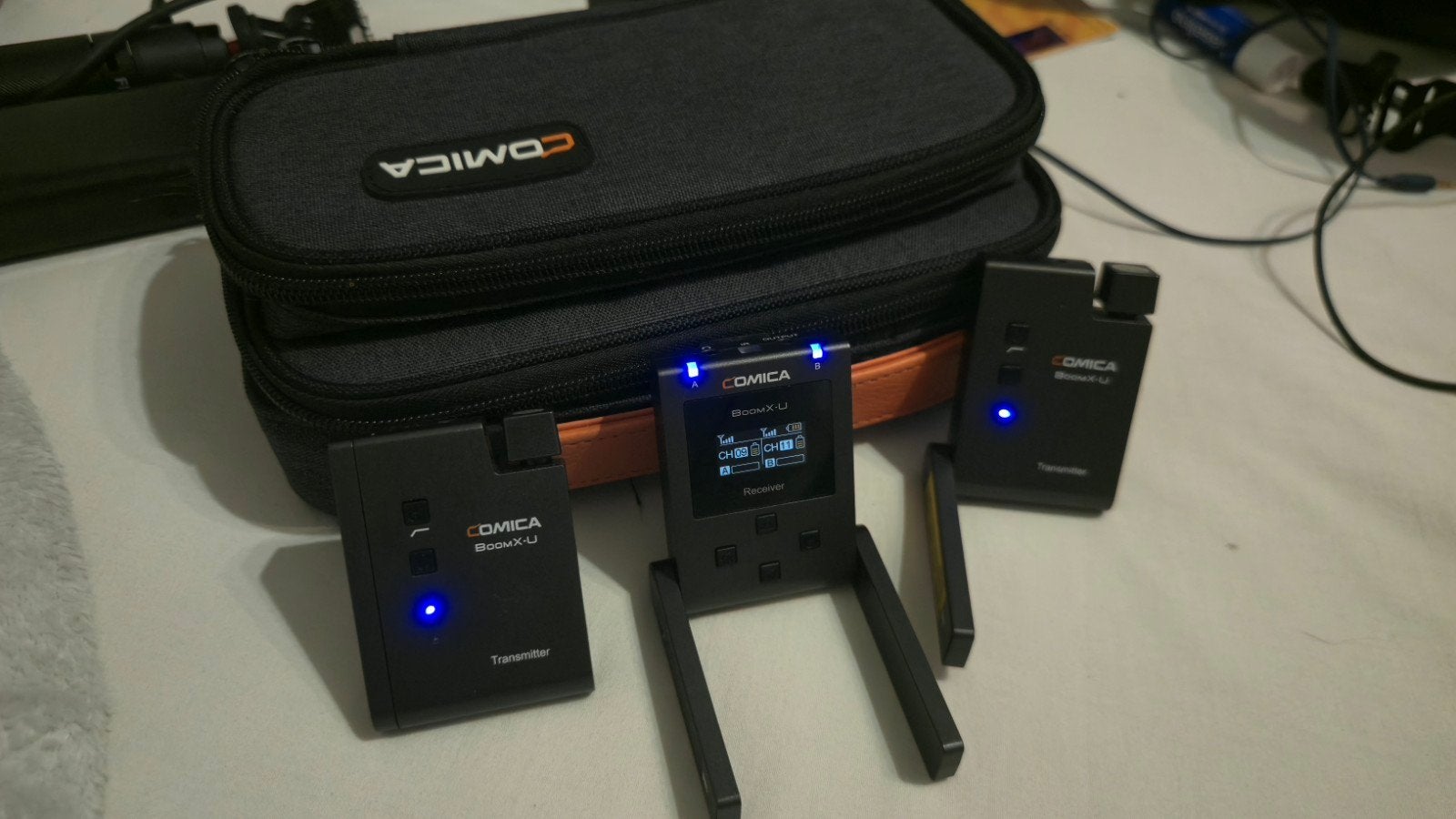 Comica boomx u2 dual draadloze microfoon, Ophalen of Verzenden, Zo goed als nieuw, Overige typen, Draadloos