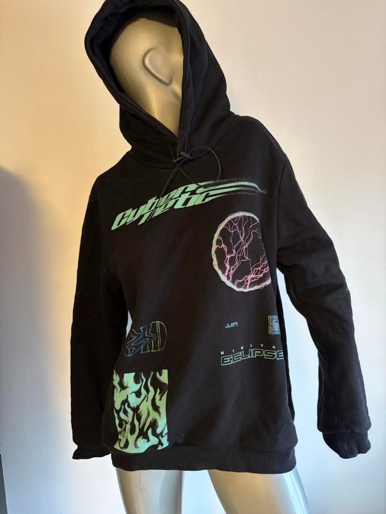 Leuke hoody van Berska, maat M, Maat 38/40 (M), Verzenden, Zwart, Bershka