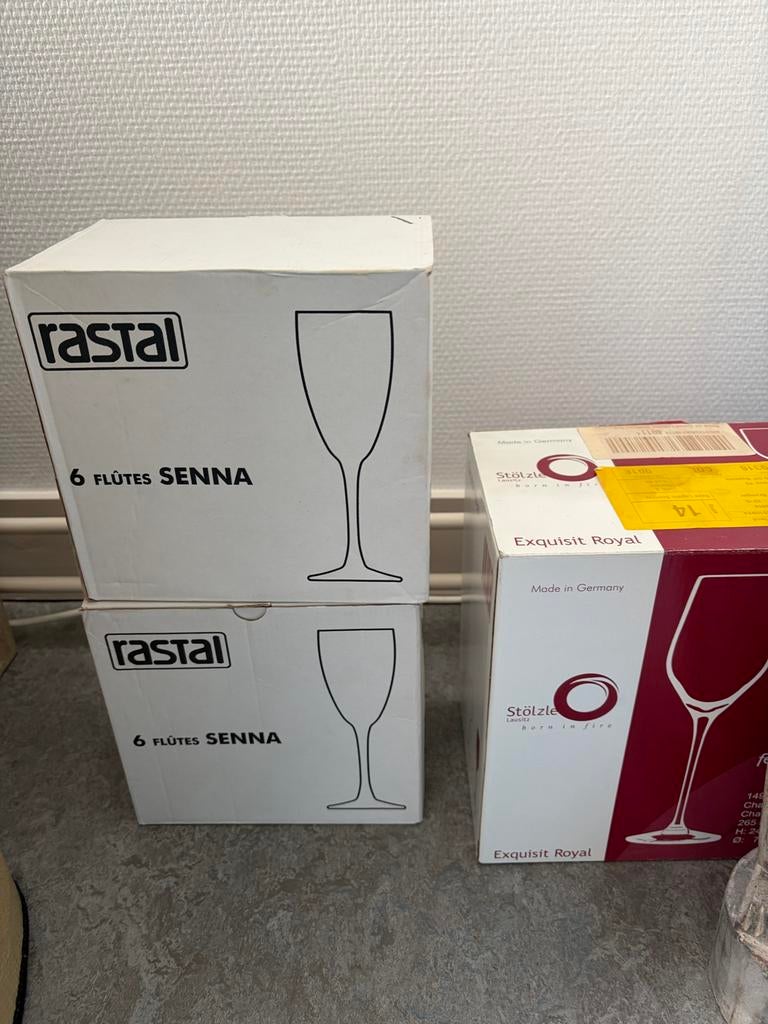 Champagne- en wijnglazen (Rastal, Stölzle), Ophalen, Glas of Glazen, Nieuw, Glas