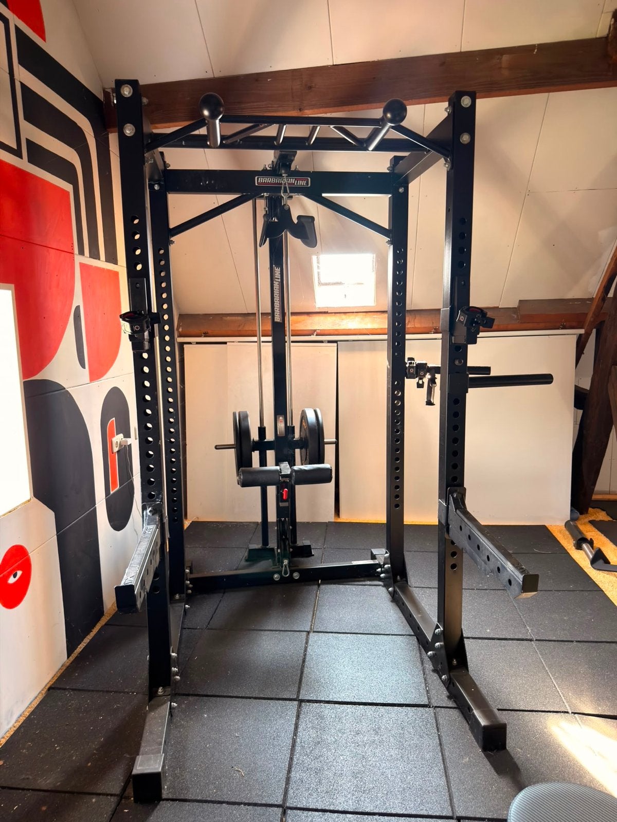 Barbarian Line Power Rack met Smith Bar, Kabelmachine & Dip, Sport en Fitness, Ophalen, Zo goed als nieuw, Benen, Overige typen