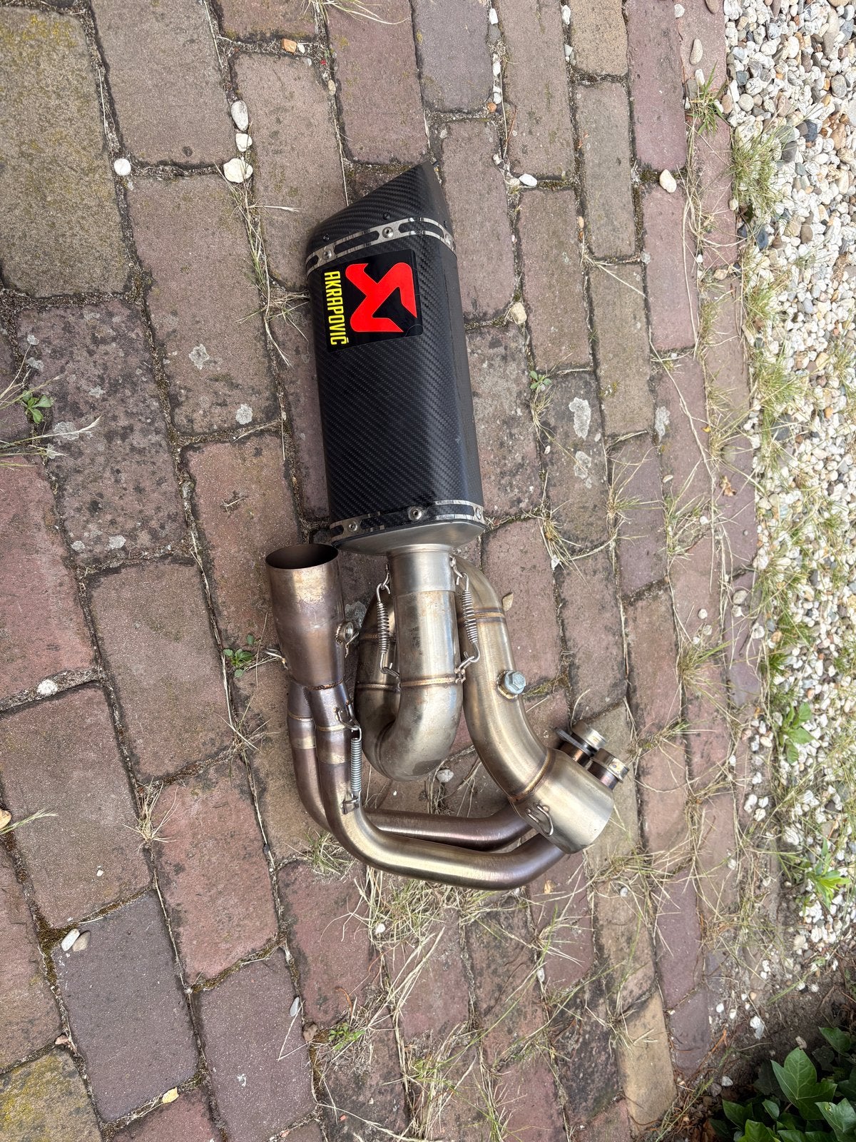 Namaak Akrapovic uitlaat voor Yamaha Tracer 700/MT07, Motoren, Onderdelen | Yamaha, Ophalen, Gebruikt