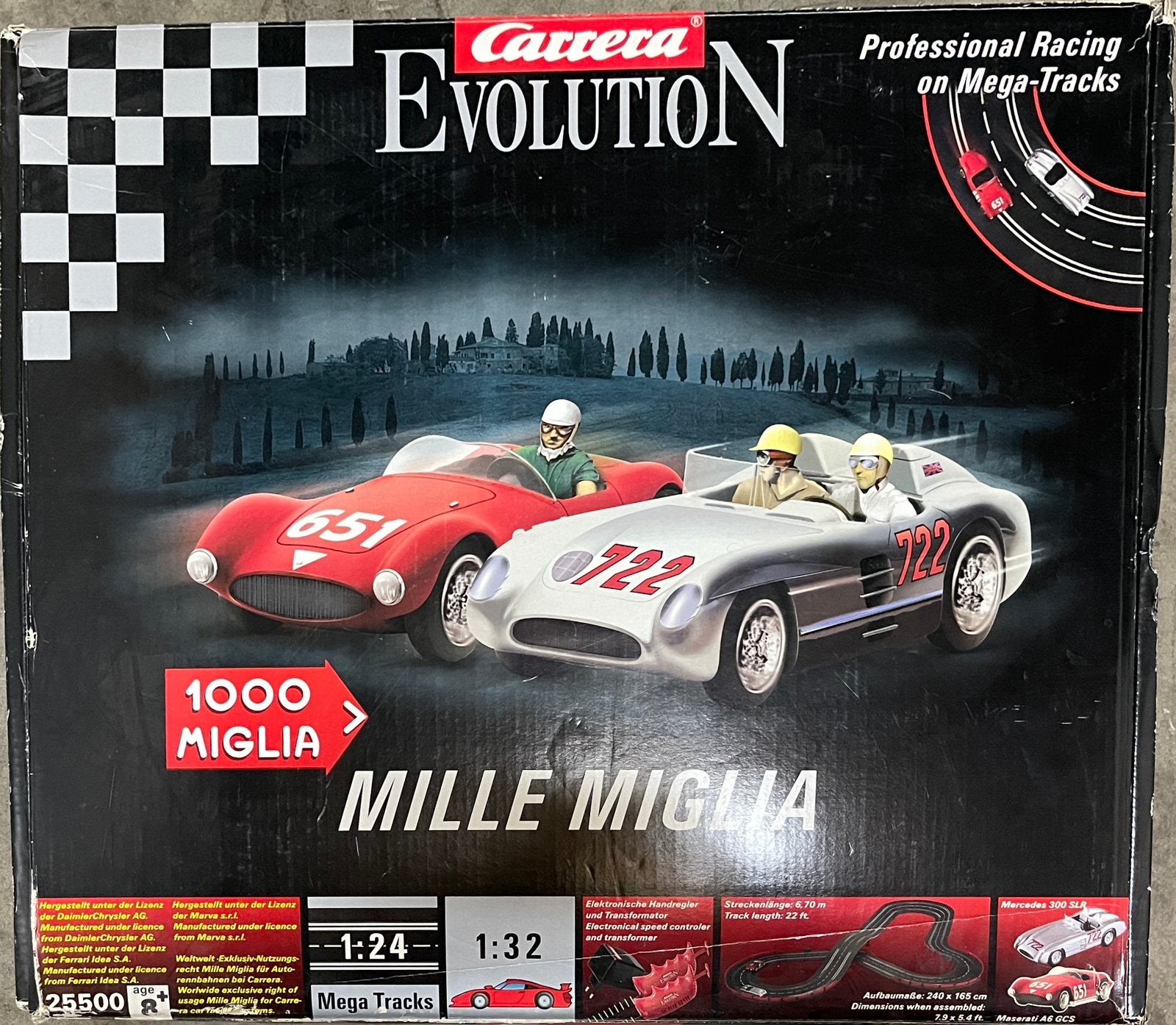 Carrera Mille Miglia racebaan compleet met auto’s, Ophalen, Racebaan, Carrera, Zo goed als nieuw